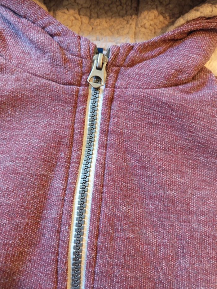 Sweat doublé sherpa zippé à capuche Kiabi en 6 ans - photo numéro 2