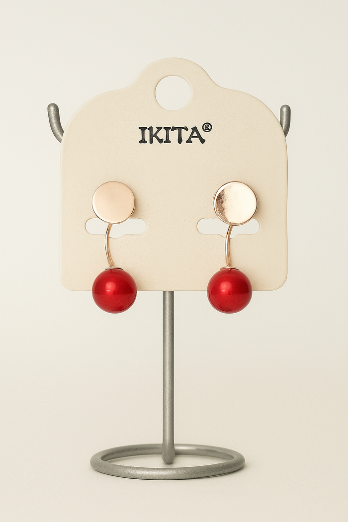 Boucle d'oreille neuf de marque Ikita, en acier inoxydable.