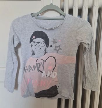 Tee shirt manches longues Gris Gemo taille 10 ans