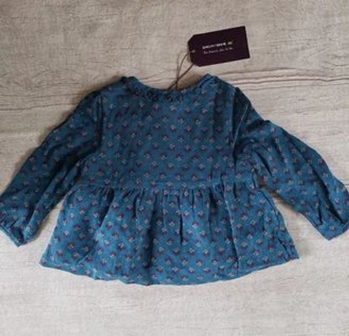 Blouse Sergent Major fille 12 mois bleu damelodie - photo numéro 2