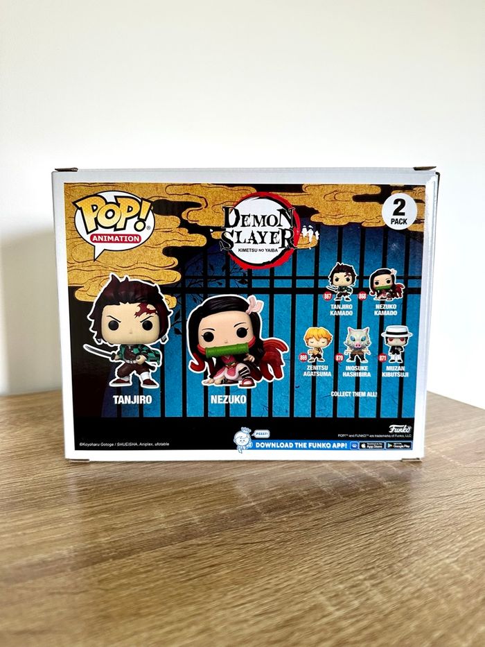 Figurine Funko Pop Tanjiro & Nezuko 2-pack Demon Slayer Japan Expo 2022 - photo numéro 3