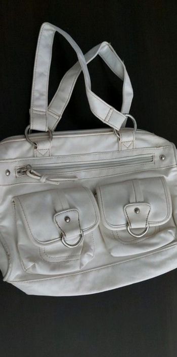 Sac à main blanc cassé