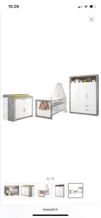 Chambre bébé complète 3 meubles