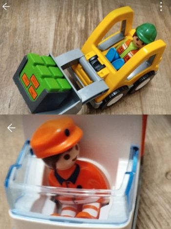 Playmobil tractopelle /camion poubelle 
