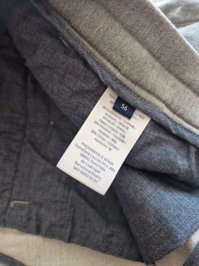 Pantalon droit gris très bon état Taille 46 Façonnable - photo numéro 5