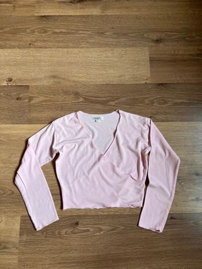 Cache-cœur de danse rose manches longues 10/12 ans - photo numéro 2