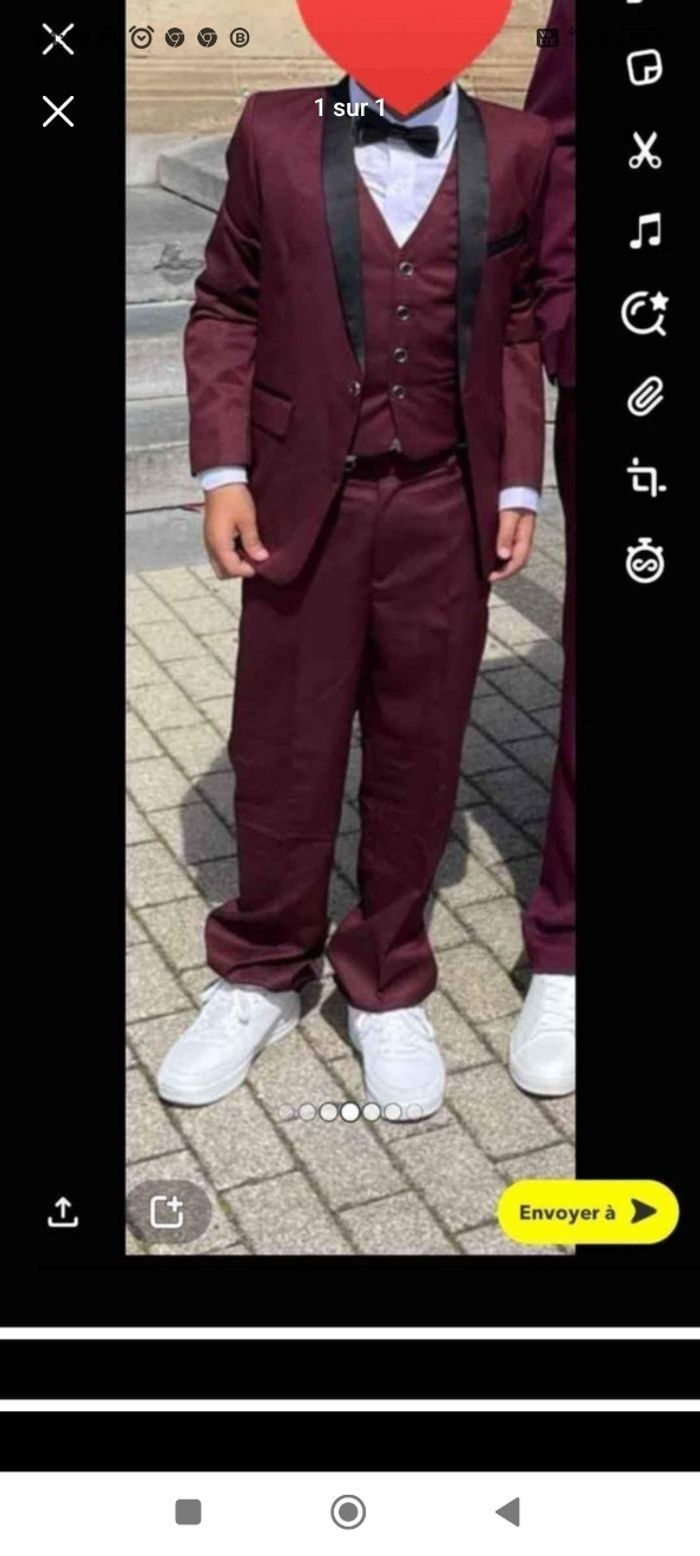 Costumes bordeaux garçons