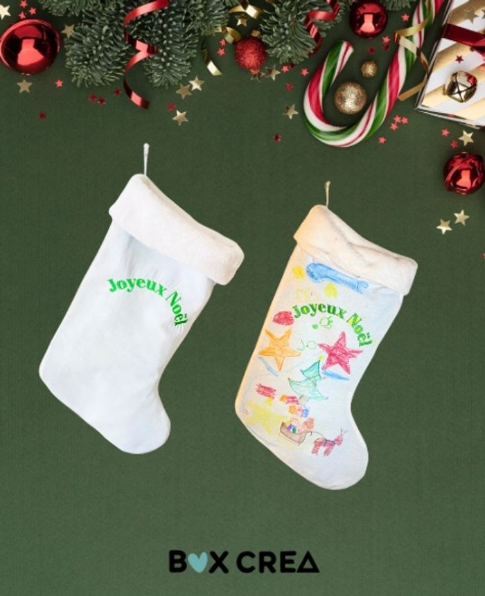 Chaussette de Noël à colorier – Petit Renne - photo numéro 4