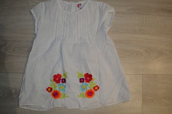 Tunique blanche broderies Orchestra 8 ans