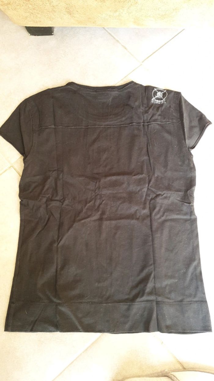 Tee shirt diesel noir et rose fluo - photo numéro 4