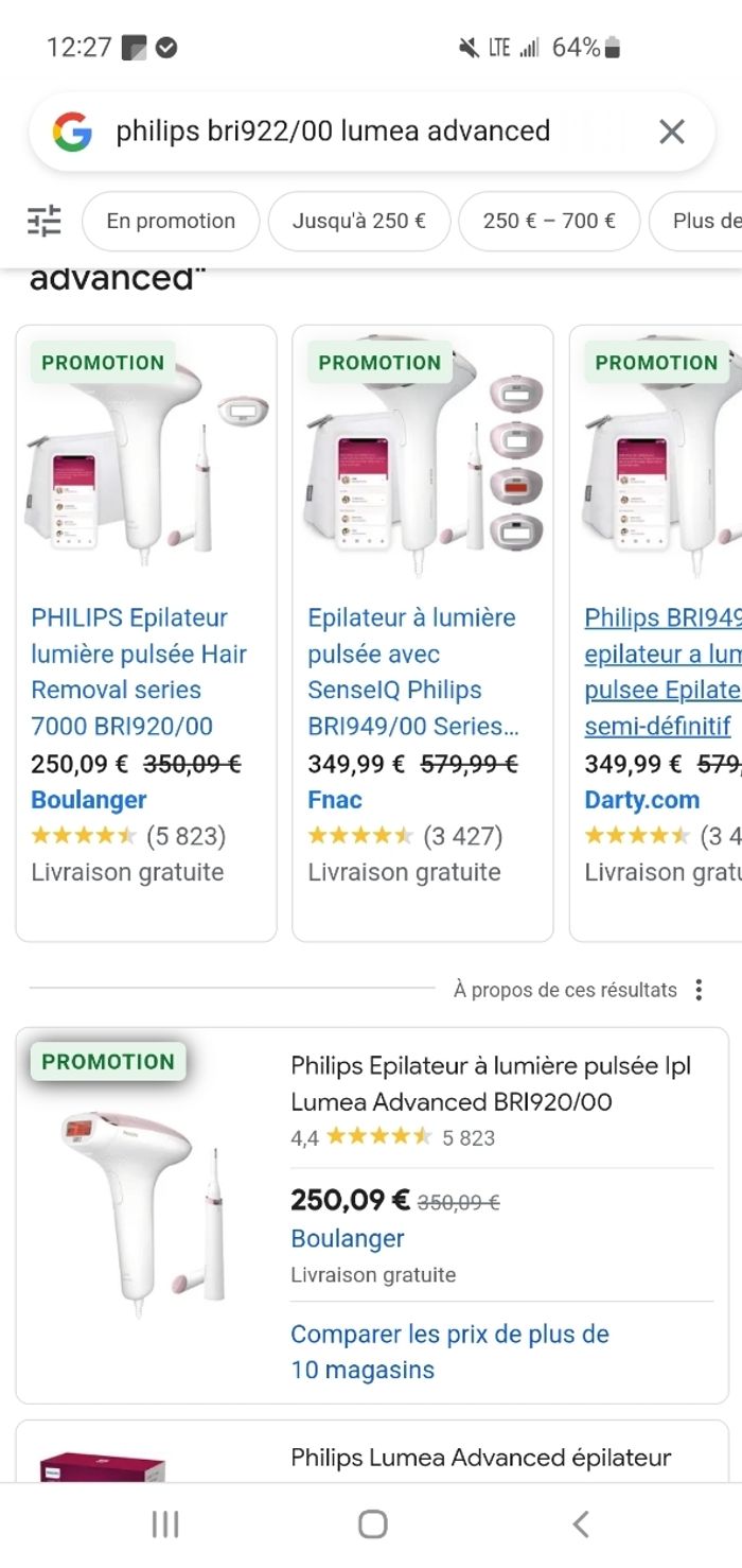 Épilateur à Lumière Pulsée IPL PHILIPS LUMEA Advanced BRI920/00. - photo numéro 3