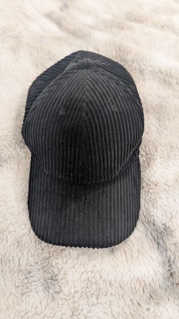 Casquette noire velours