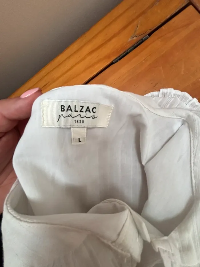 🌼 sublime Chemise blanche à col - Balzac Paris - L - photo numéro 6