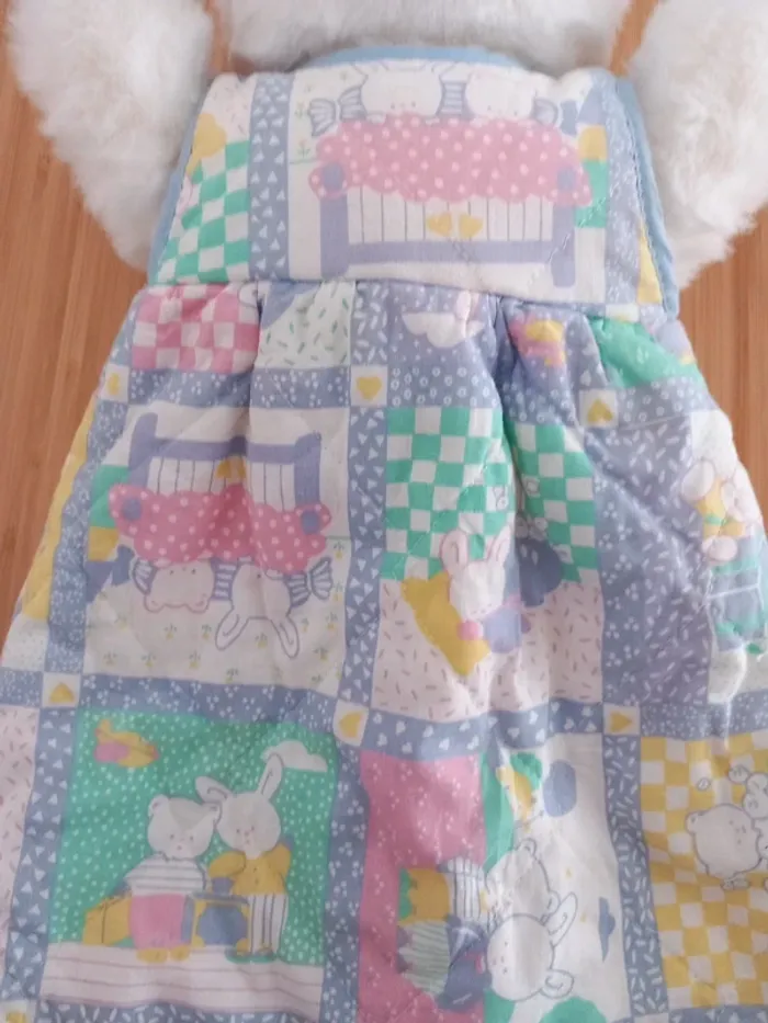 Peluche lapin vintage range pyjama 56cm - photo numéro 3