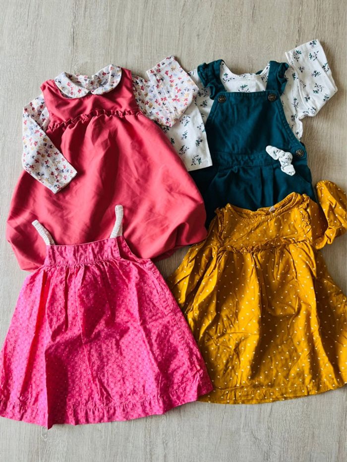 Lot de robes bébé fille multiple marque