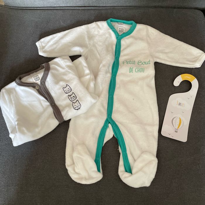 Lot de 2 pyjamas 3 mois