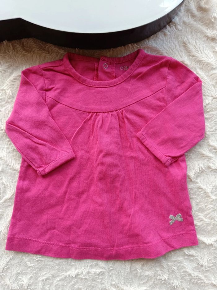 Ensemble (blouse manches longues+short) Fille 3 mois - photo numéro 3