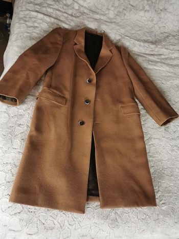 Manteau vintage en laine beige/marron pour homme made in France