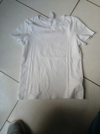 Tee shirt manche courte blanc 8/9A