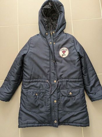 Parka manteau chaud hiver avec gilet fille 10 ans