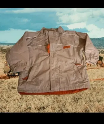 Manteau beige orange Decathlon  2 ans