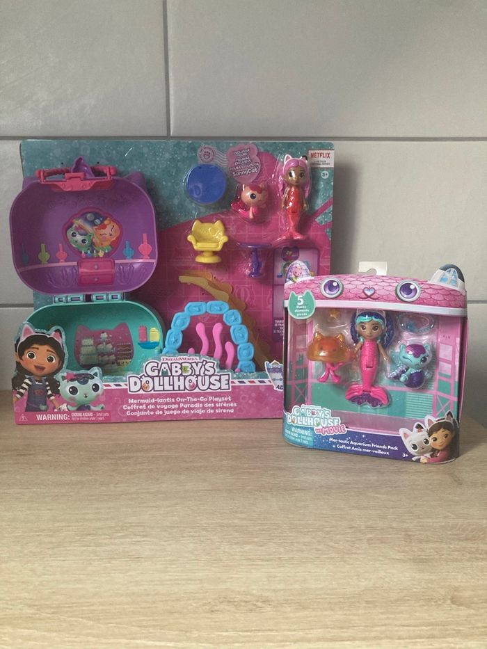 Lot Gabby’s Dollhouse coffret de voyage Paradis des sirènes avec accessoires et personnages  et amis mer-veilleux neuf sous blister