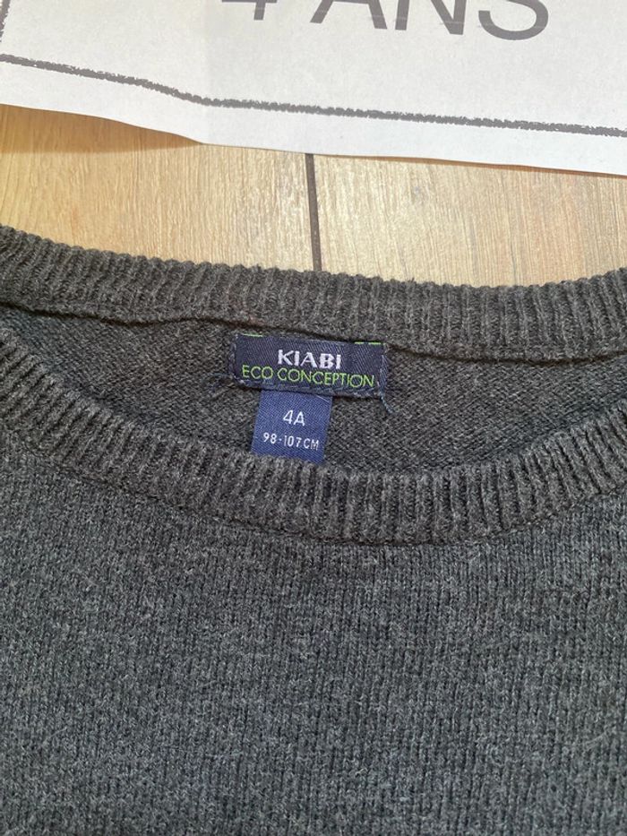 Pull fin coton gris - photo numéro 2