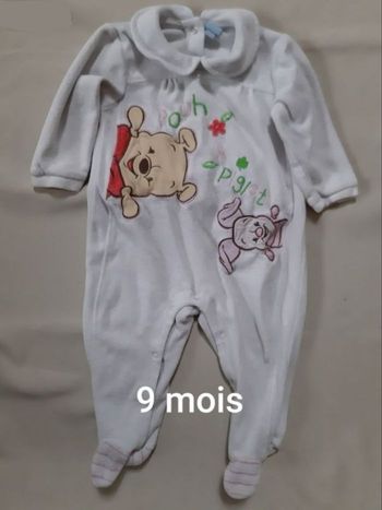 Pyjama velours fille - Winnie l'ourson - Disney baby - 9 mois