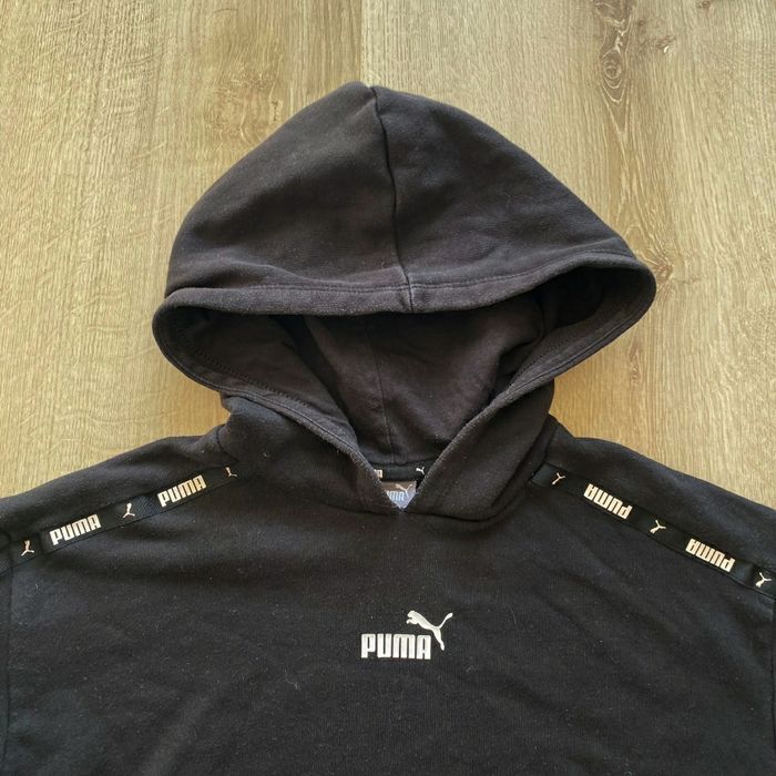 Puma Crop Top Hoodie Sport Noir enfant Vintage Running Unisexe très bon état (Taille 10/12 Ans) - photo numéro 4