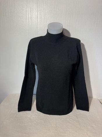 Pull col montant femme noir - Taille M made in Italie