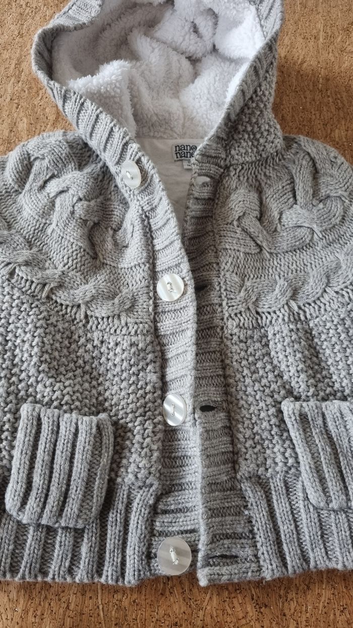 Gilet gris Nan et Nanette 12 mois - photo numéro 2
