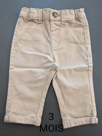 Pantalon beige Kiabi - Taille : 3 Mois
