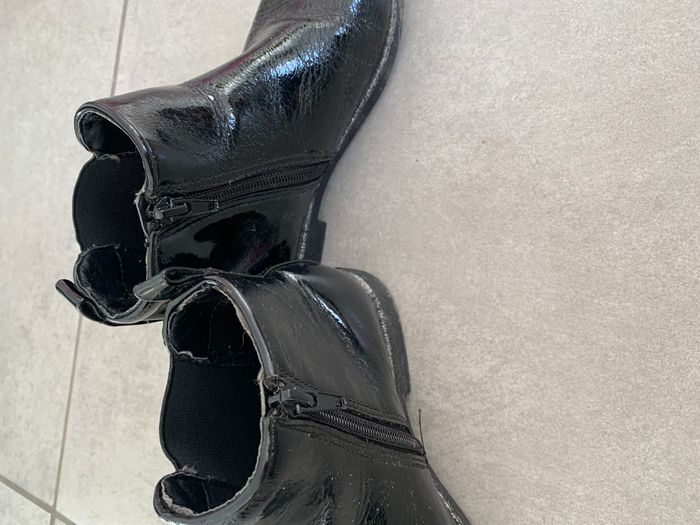 Bottines noires vernie taille 34 - photo numéro 3