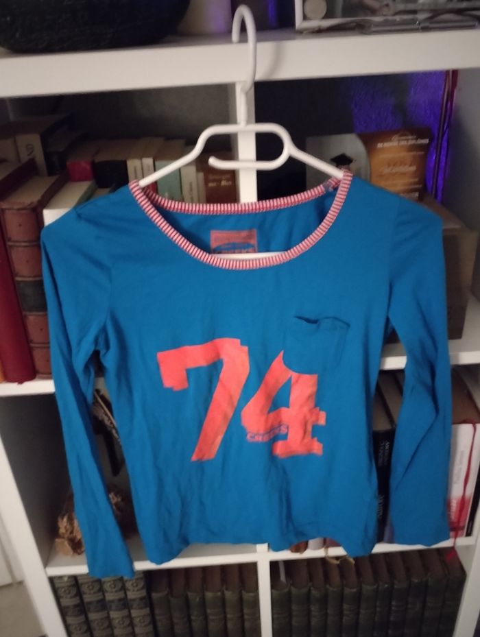 Haut manches longues "Creeks" 95% coton en très bon état - photo numéro 3