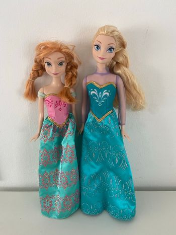 Lot 2 Poupées Disney Frozen - Anna & Elsa (La Reine des Neiges)