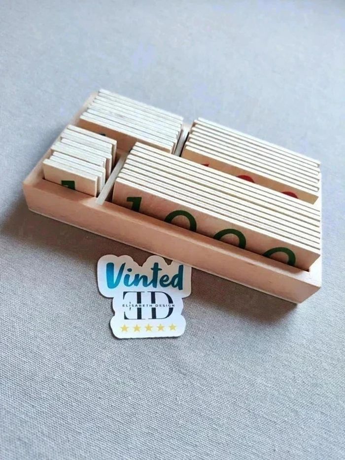 Cartes en Bois des Nombres de 1 à 9999 Montessori - photo numéro 7