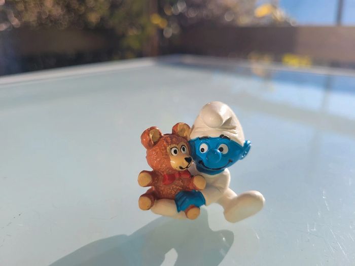 Figurines anciennes Les Schtroumpfs : qui se lave, téléphone, bébé S. Trèfle 🍀 - photo numéro 12