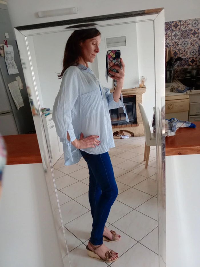 Chemise femme 44 bleu clair c81 - photo numéro 9