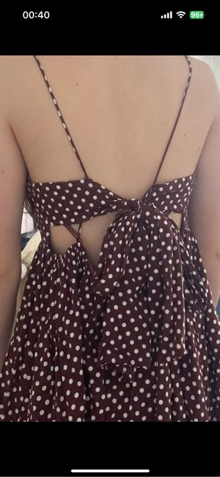 Robe marron à pois - photo numéro 3