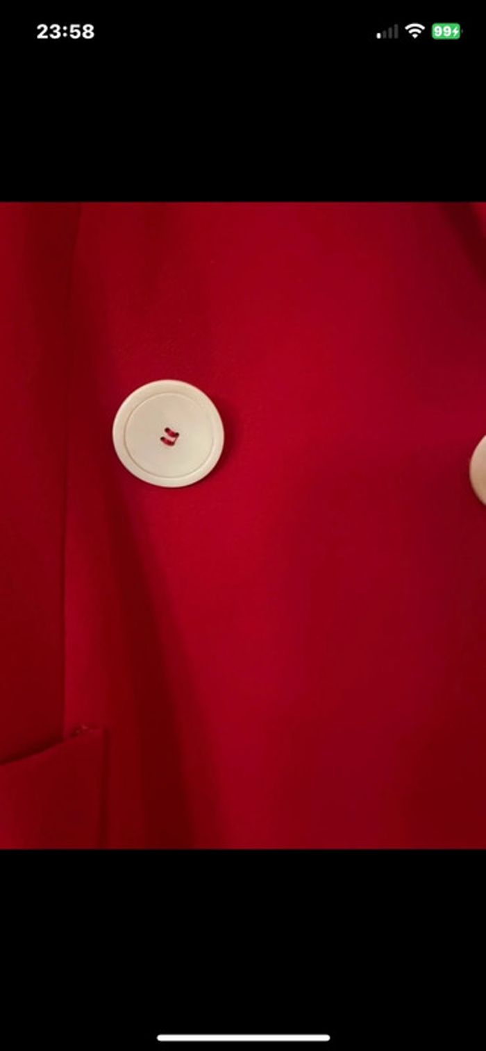 Blazer rouge vif Zara taille M neuve - photo numéro 2