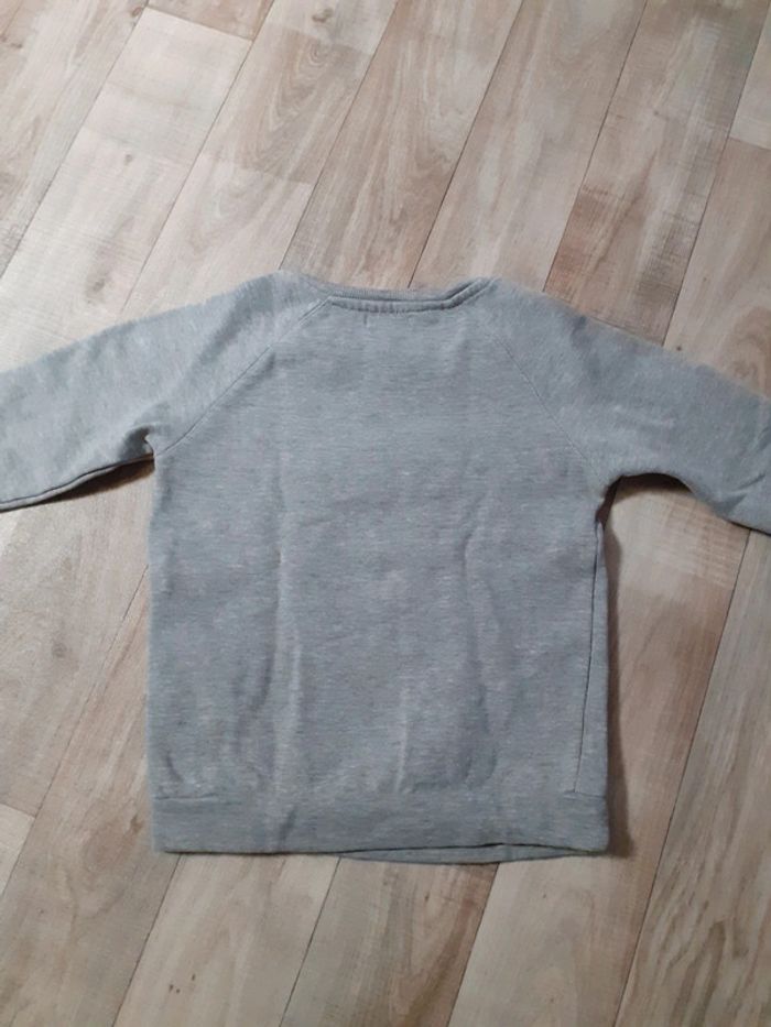 Sweat fille gris chiné écritures rouge 6 ans - photo numéro 6