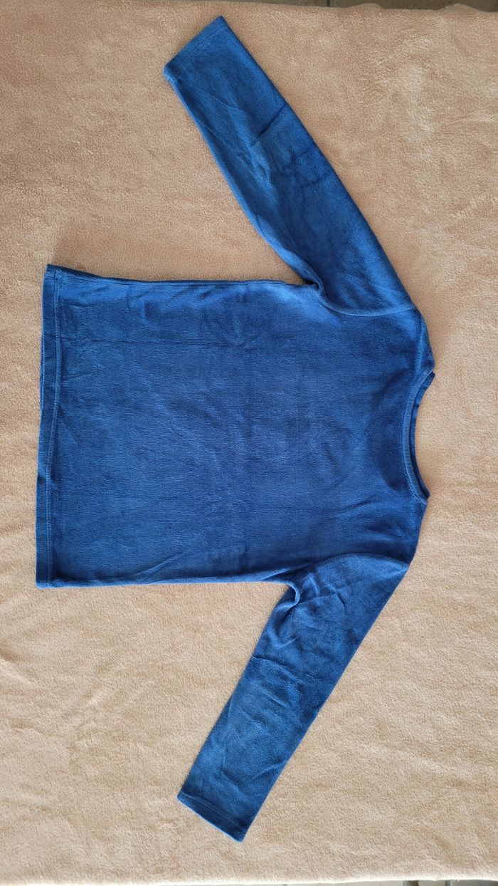 Pyjama en velours bleu marine fusée taille 6-7 ans - photo numéro 6