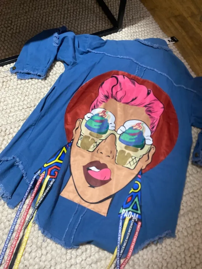 Jeansjacke mit Rückenprint - photo numéro 3