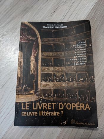 Livre le livret d'opéra œuvre littéraire ?