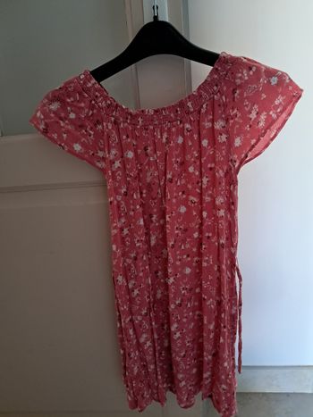Robe à manches courtes rose Vertbaudet 8 ans