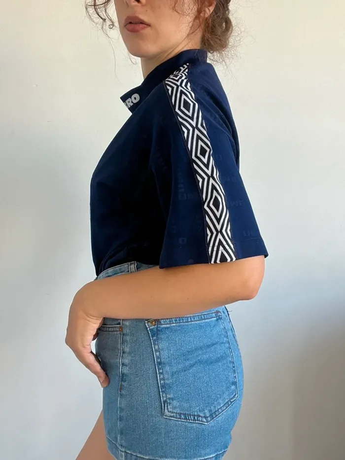 T-shirt vintage années 90 Umbro bleu marine taille S 🥏 - photo numéro 6