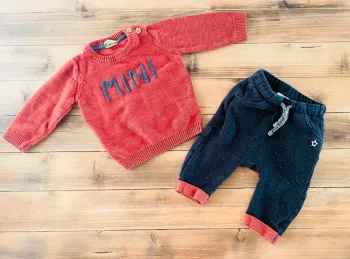 Ensemble pull en mailles et jogging 12 mois