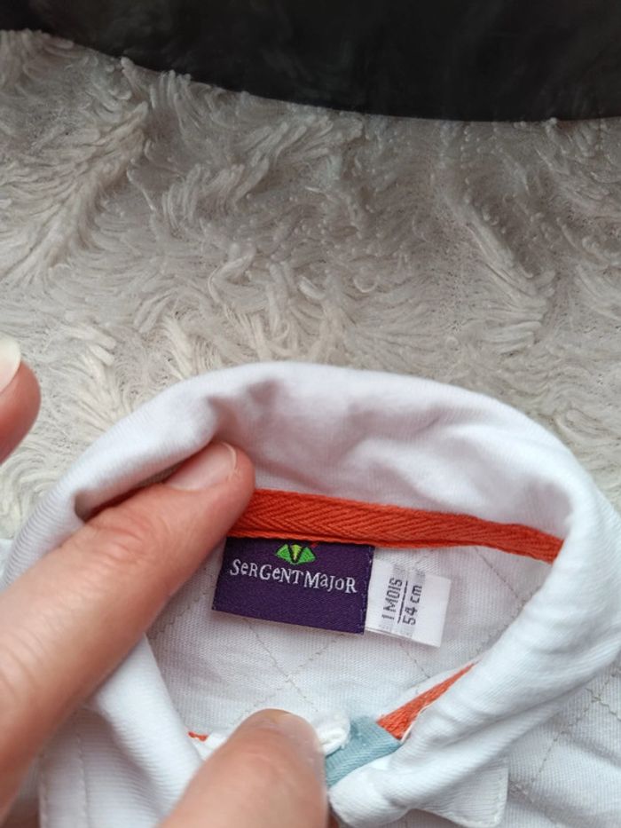 Polo chemise manches longues Garçon 1 mois Sergent major 100% coton - photo numéro 5