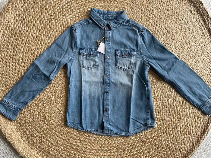 Chemise bleue en jean 8 ans Kiabi - photo numéro 3