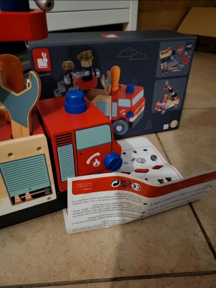 Camion de pompiers brico kids janod - photo numéro 2